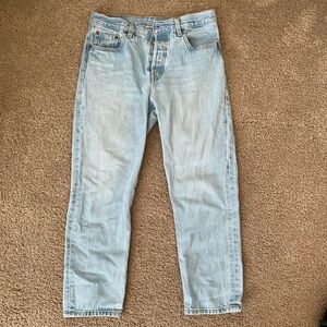 Levi's 501 Light Blue Straight Leg Jeans
